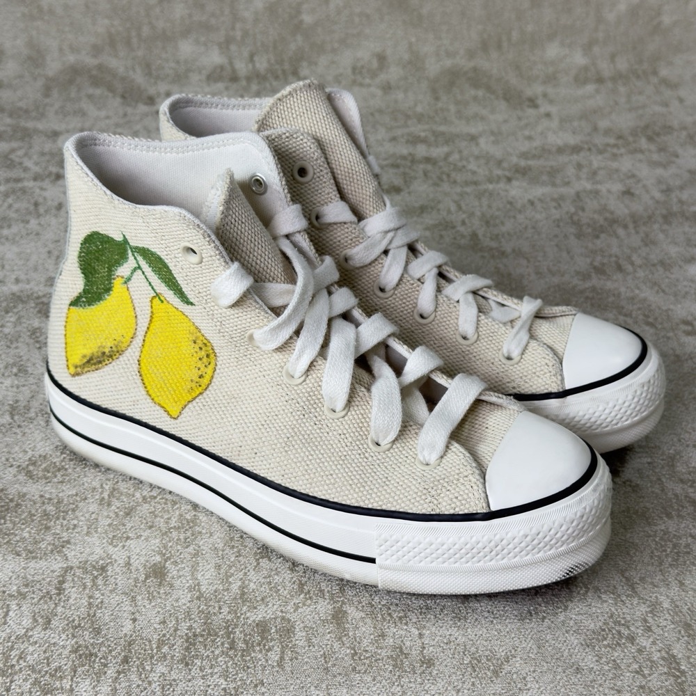 Converse Chuck Taylor All Star Lift Platform Hi Top Women 10.5 Beige A08214F